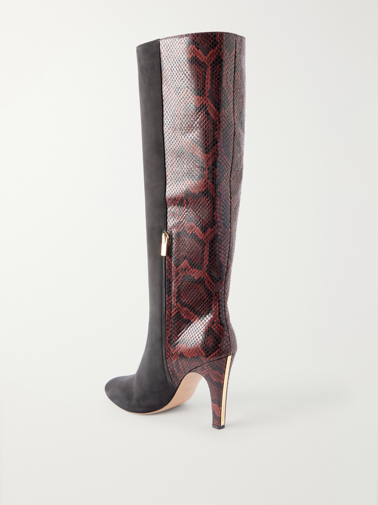 Nylu 95 Snake-Effect Leather And Boots