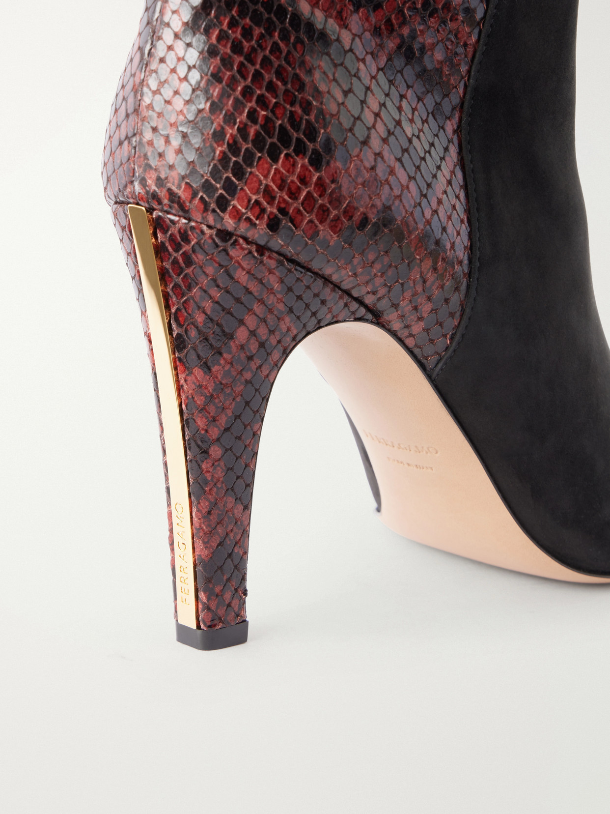 Nylu 95 Snake-Effect Leather And Boots