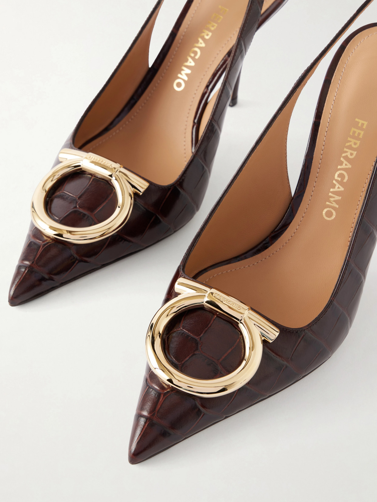 Sara 95 Croc-Effect Slingback