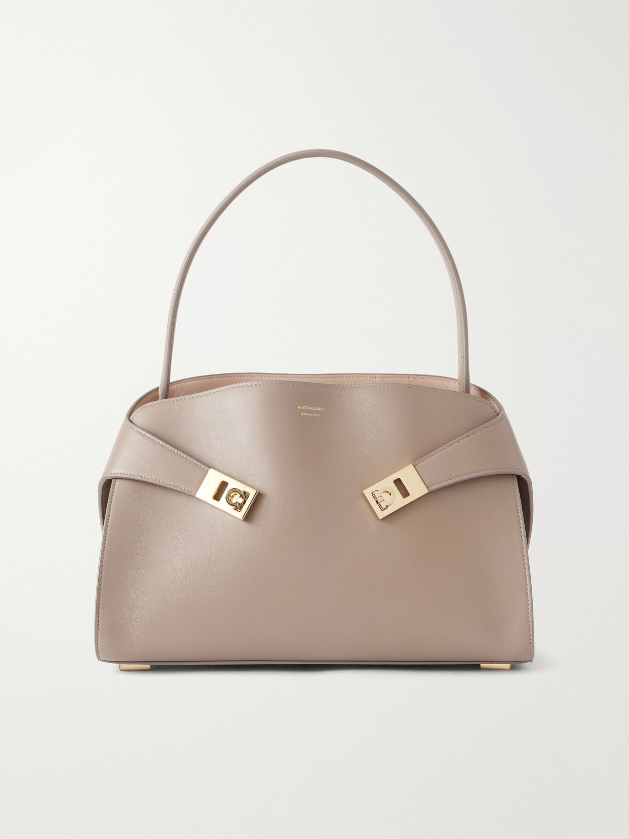Hug small embellished cracked-leather tote