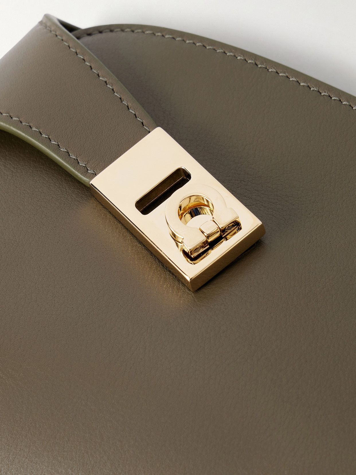 Hug Embellished Textured-Leather Shoulder Bag