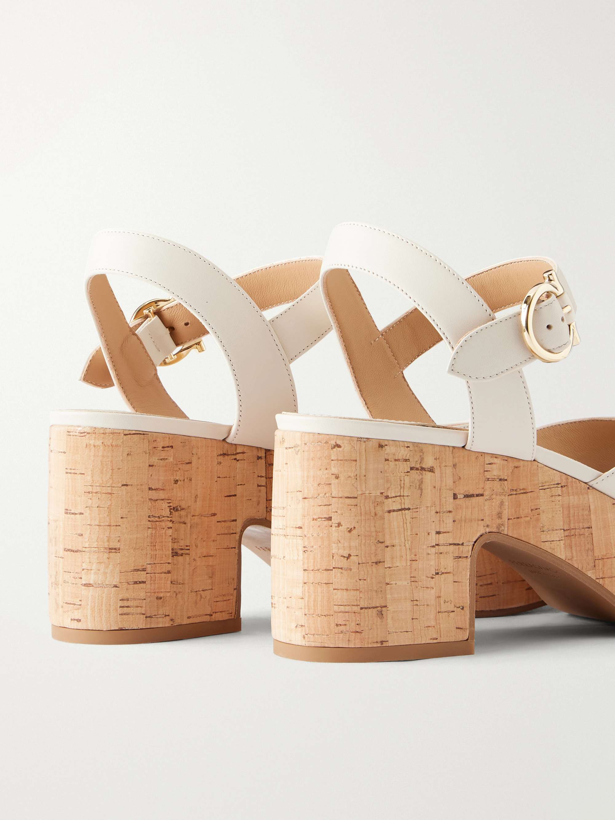 FERRAGAMO Nerea 90 leather platform sandals | NET-A-PORTER