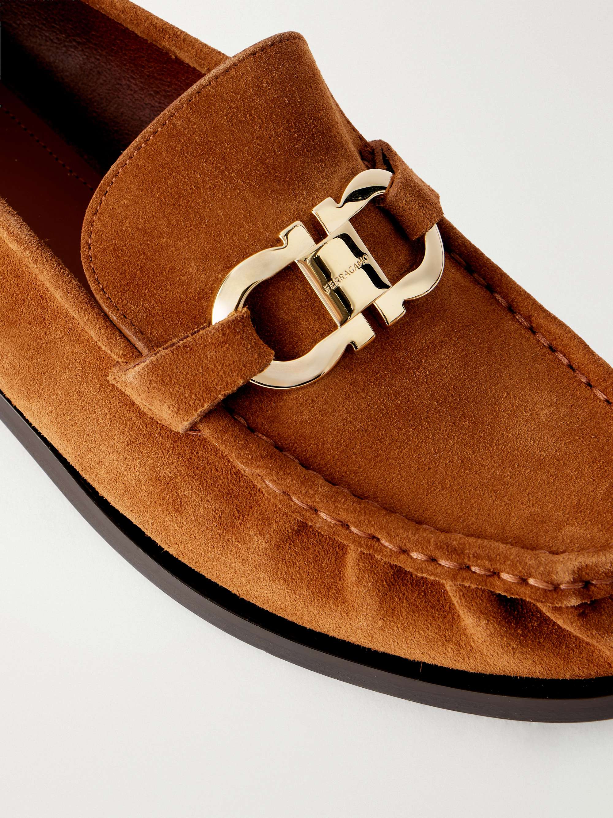 FERRAGAMO Maryan suede loafers | NET-A-PORTER display picture 3