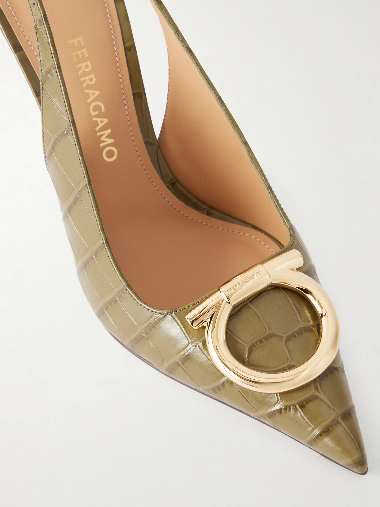 Sara 95 Croc-Effect Slingback