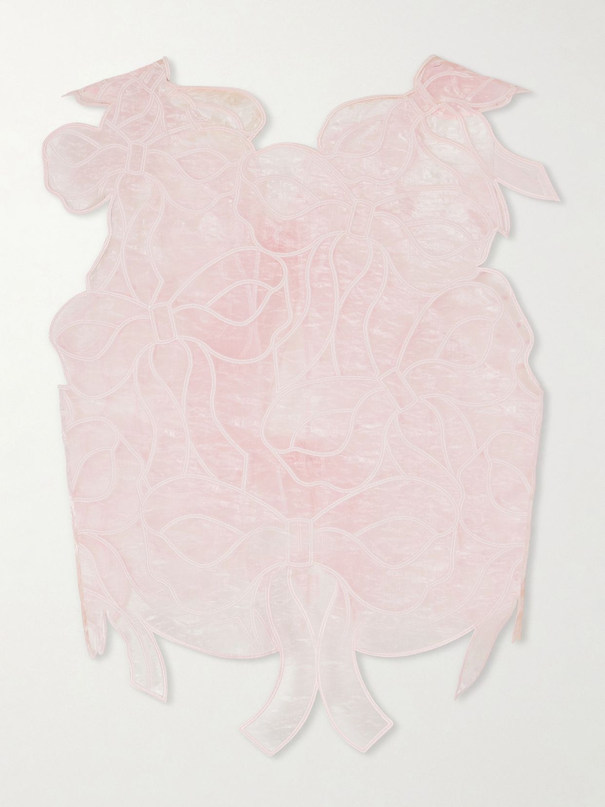 aya embroidered crinkled organza top