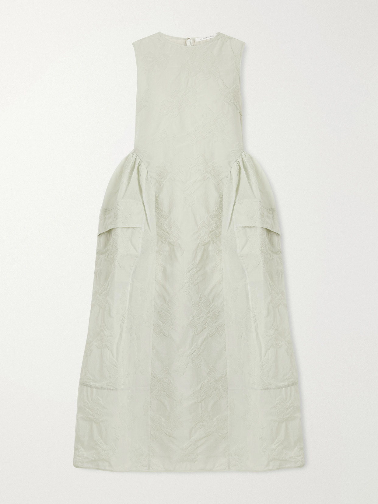Cecilie Bahnsen Cbduana Papillon Matelassé Maxi Dress In Green