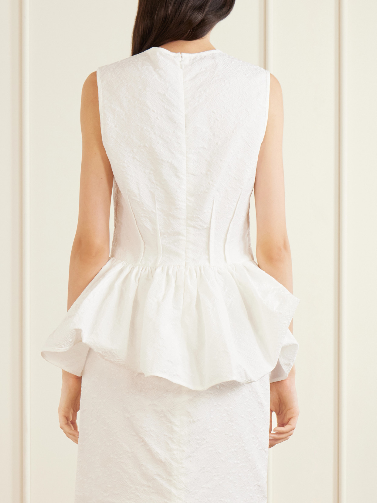 Cbdaimi Cotton-Blend Matelassé Blouse