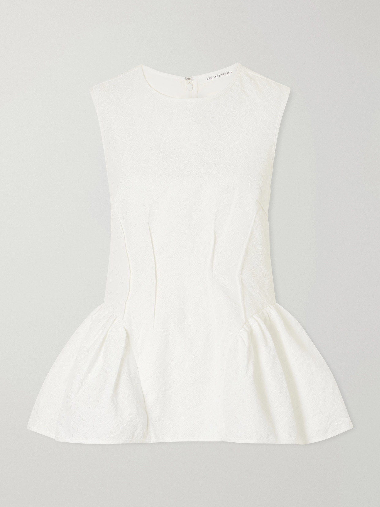 Cecilie Bahnsen Cbdaimi Cotton-blend Matelassé Blouse