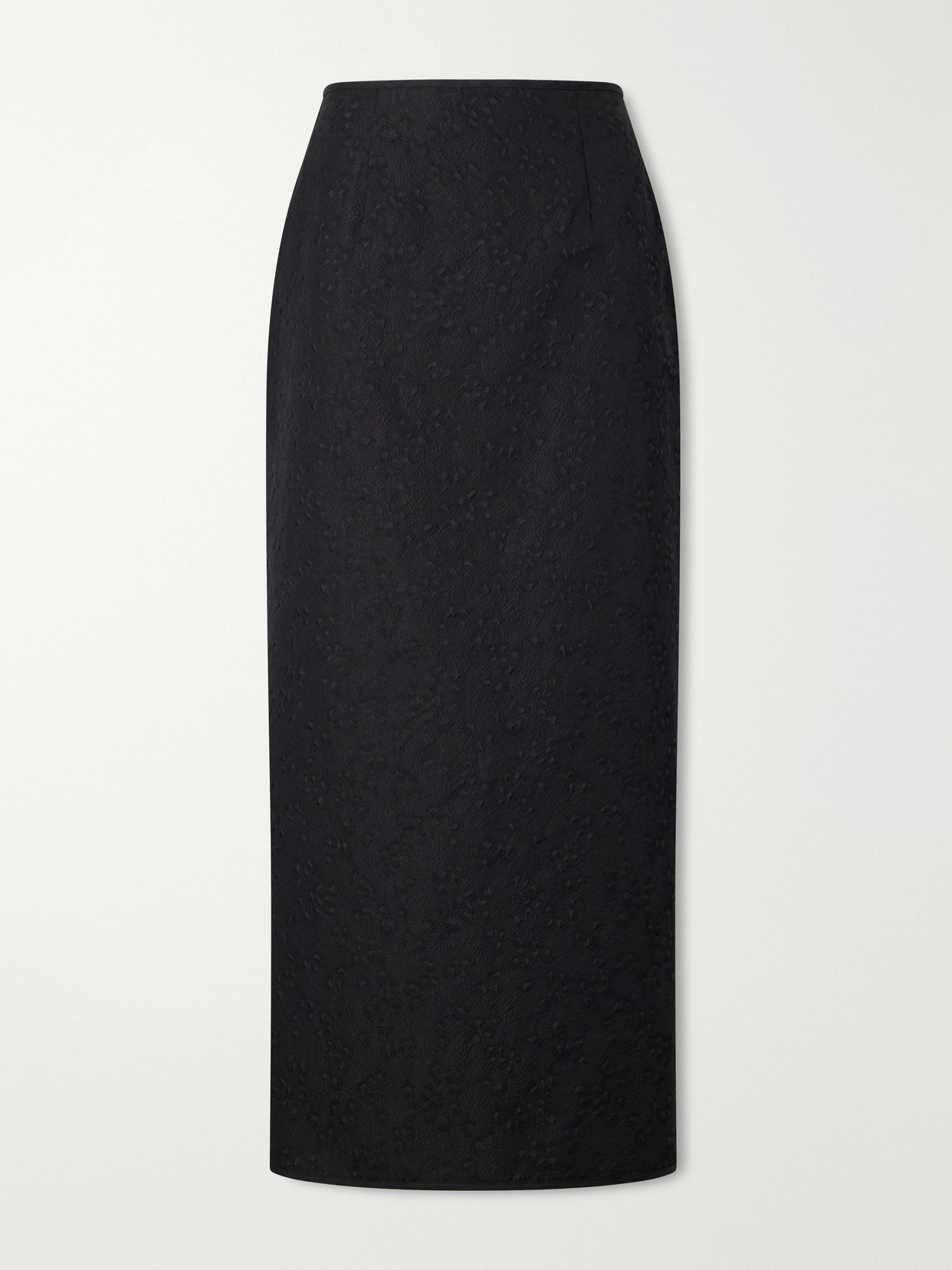 Cecilie Bahnsen Cbuka Cotton-blend Matelassé Midi Skirt In Black
