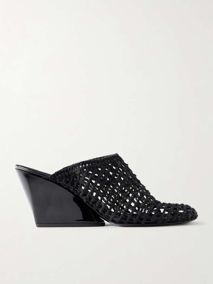 Proenza Schouler Slant 70 Leather-trimmed Crocheted Mules | Thumbnail 6 Proenza Schouler Slant 70 Leather-trimmed Crocheted Mules | Thumbnail 6