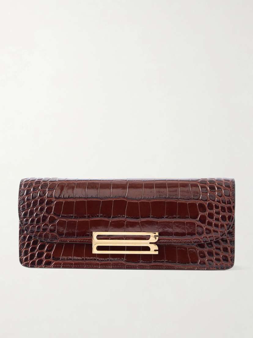 Victoria Beckham Dorian East-west Animal-print Clutch