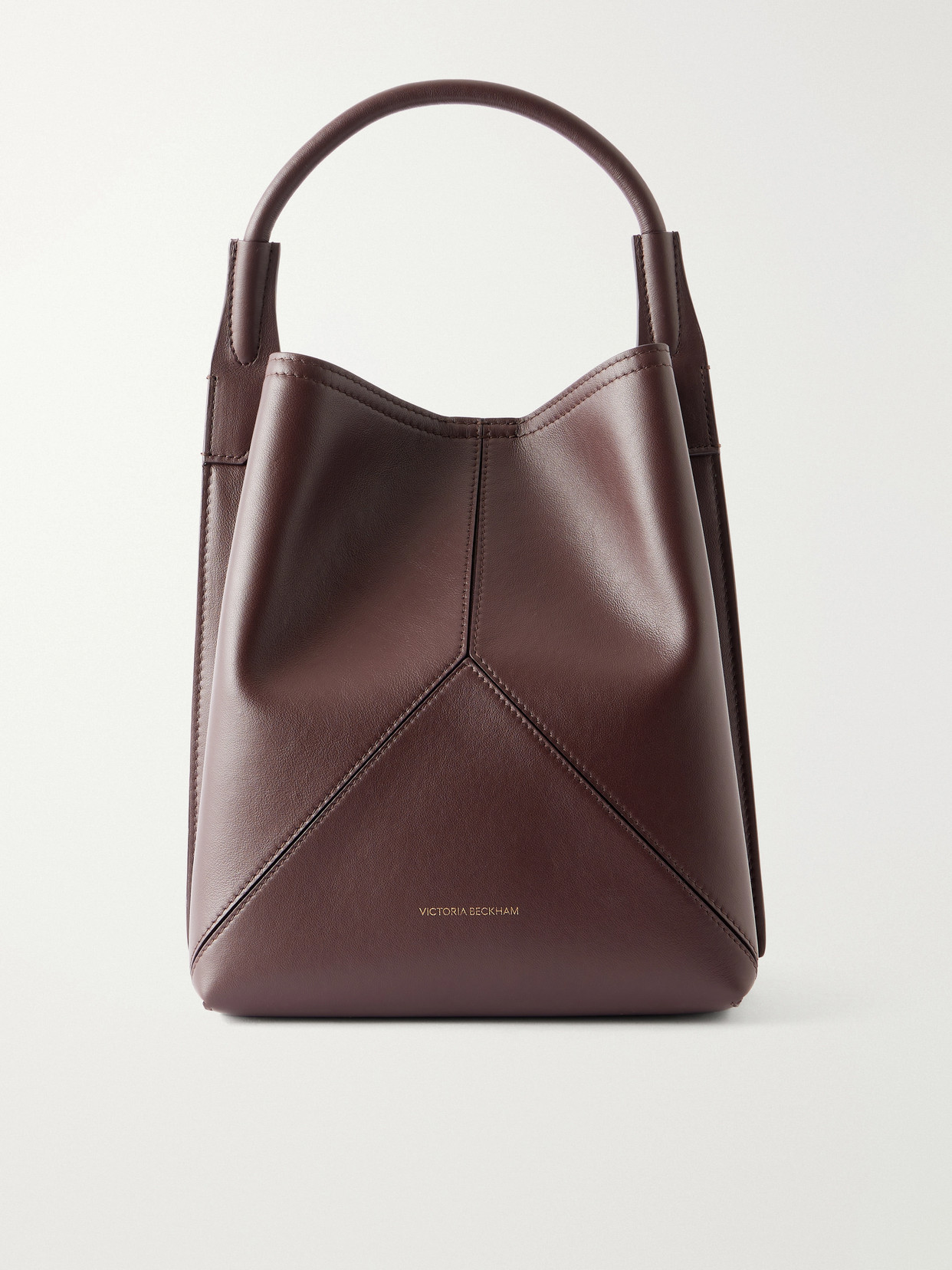 Victoria Beckham The Victoria Bucket Leather Bag In Burgundy