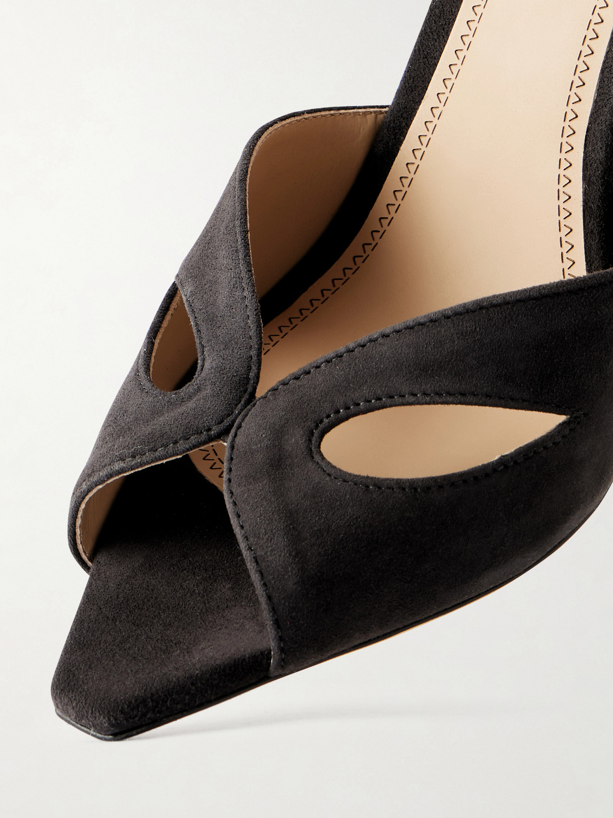Victoria Beckham Satin Harlow Mask Slingback Heels 100 In Black