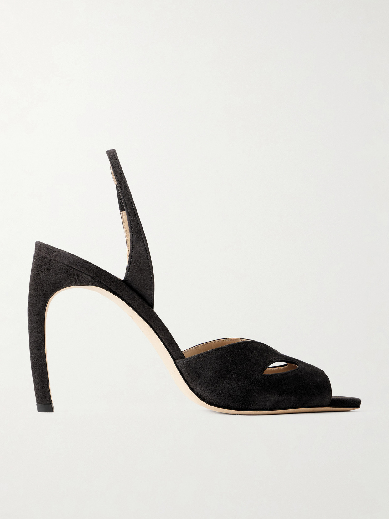 Victoria Beckham Satin Harlow Mask Slingback Heels 100 In Black