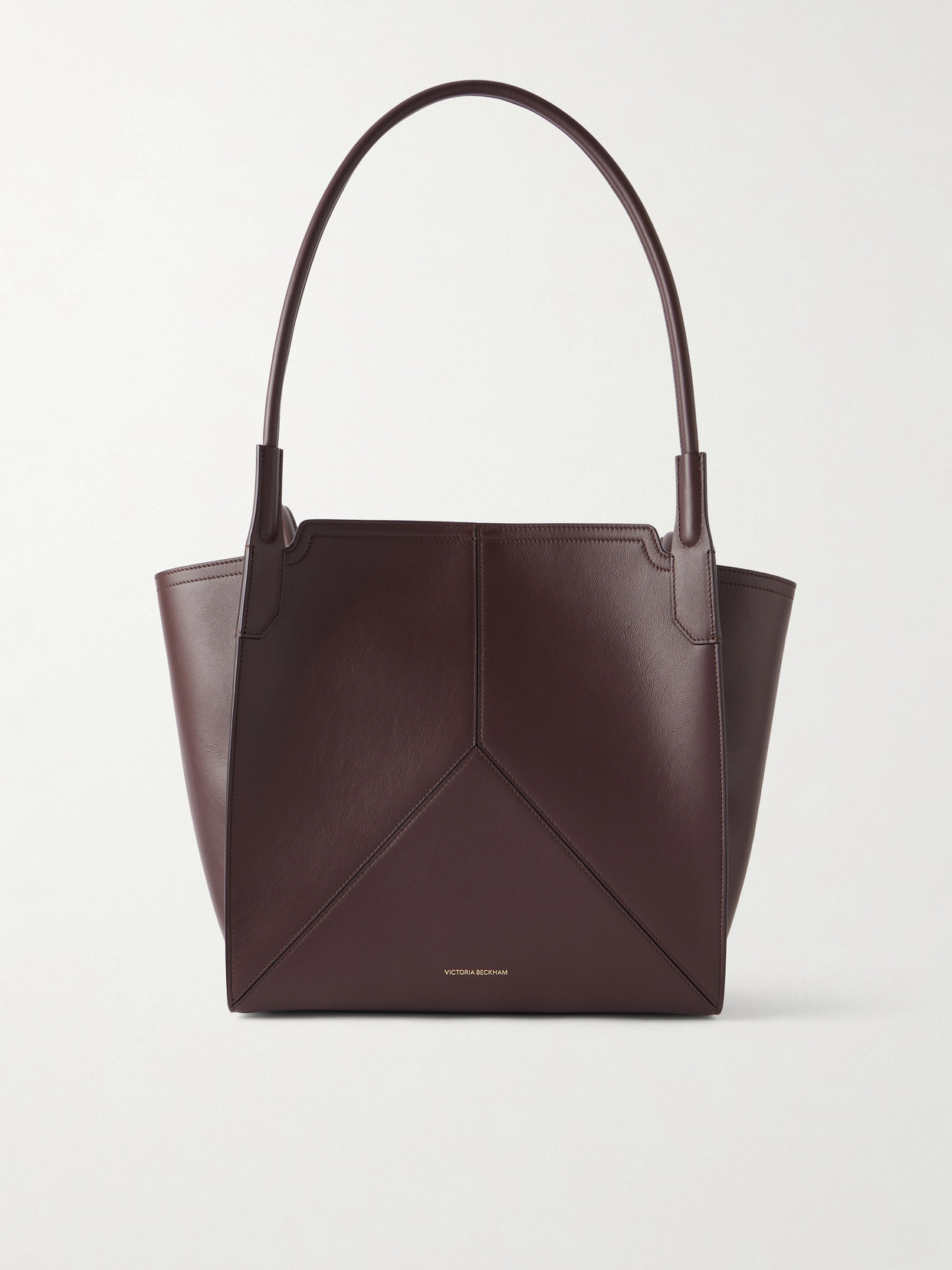 Victoria Beckham The Victoria Leather Tote In Burgundy
