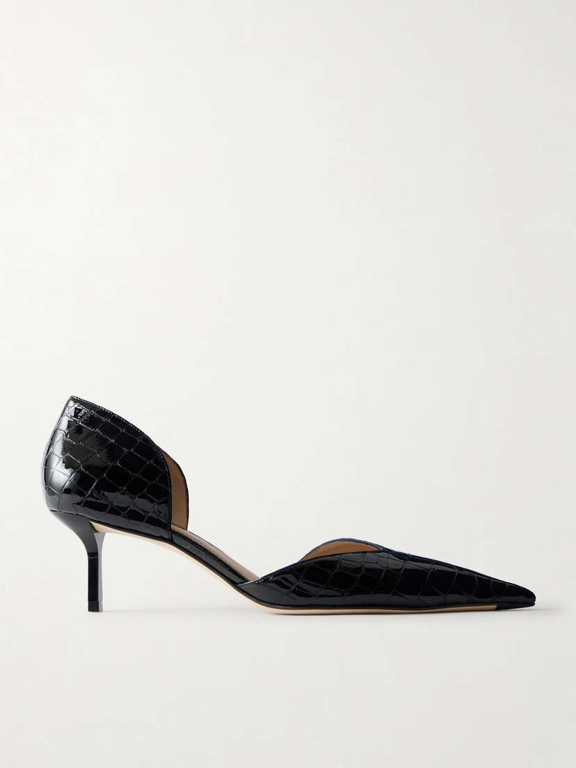 Victoria Beckham Victoria Angle 55 Croc-effect Leather Pumps | Thumbnail 6 Victoria Beckham Victoria Angle 55 Croc-effect Leather Pumps | Thumbnail 6