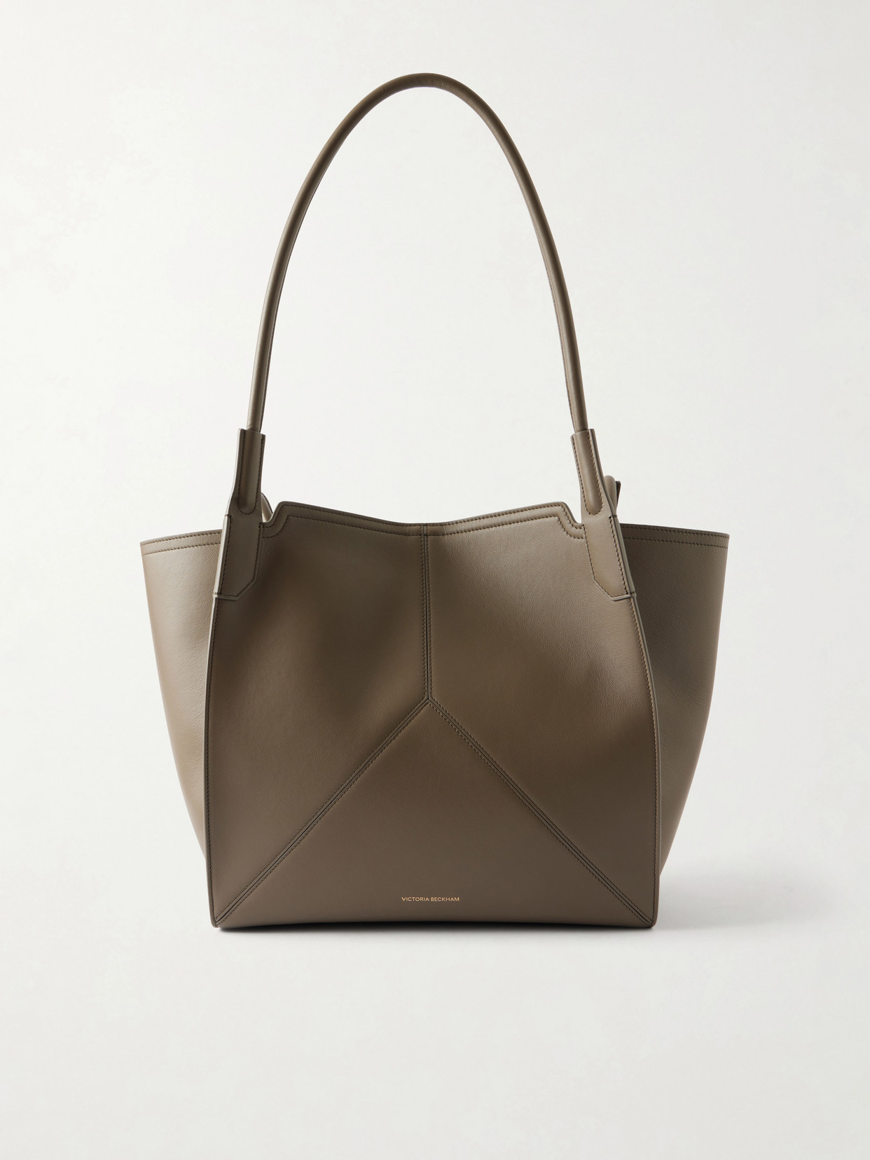 Victoria Beckham The Victoria Soft Mini Leather Tote In Gray