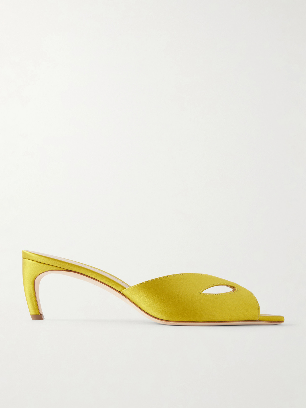 Victoria Beckham Harlow Mask 55 Satin Sandals In Green