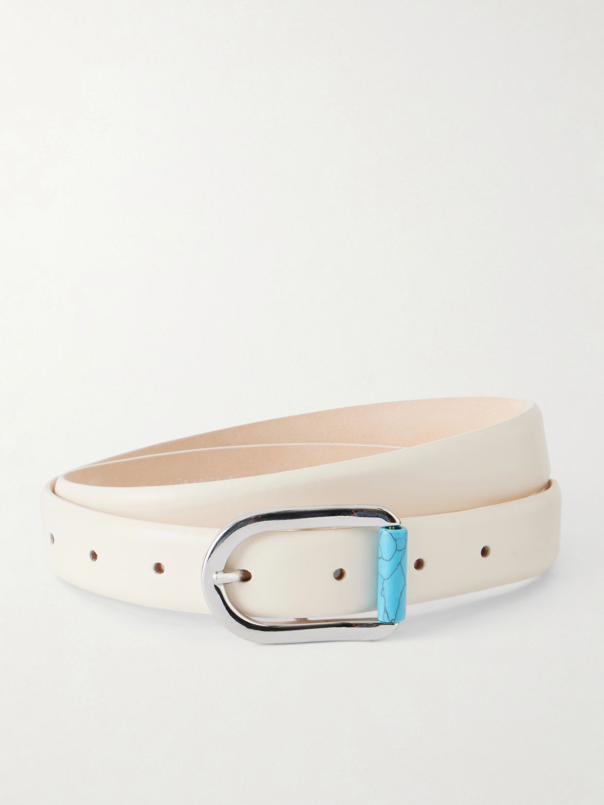 mija turquoise embellished leather belt