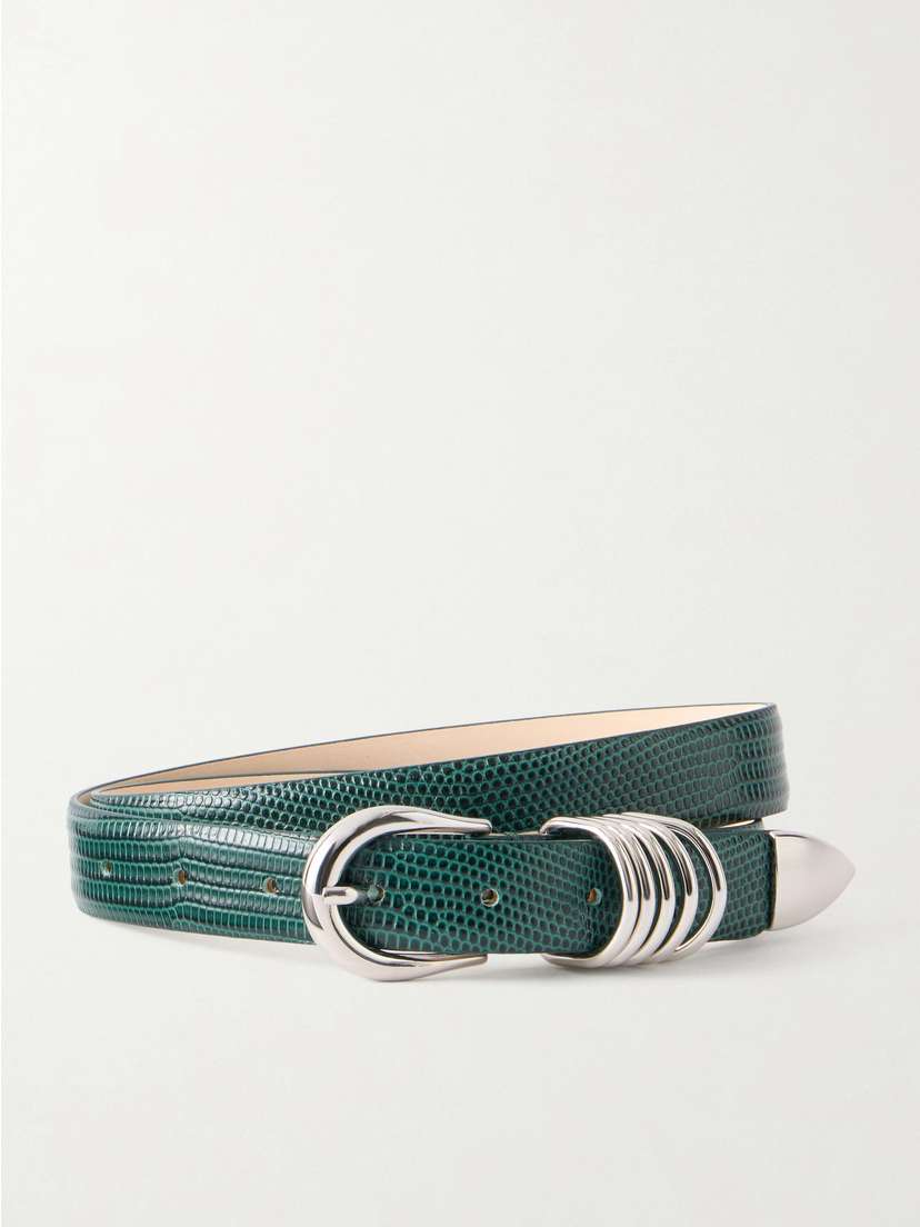 Déhanche Hollyhock Lizard-effect Leather Belt | Thumbnail 4