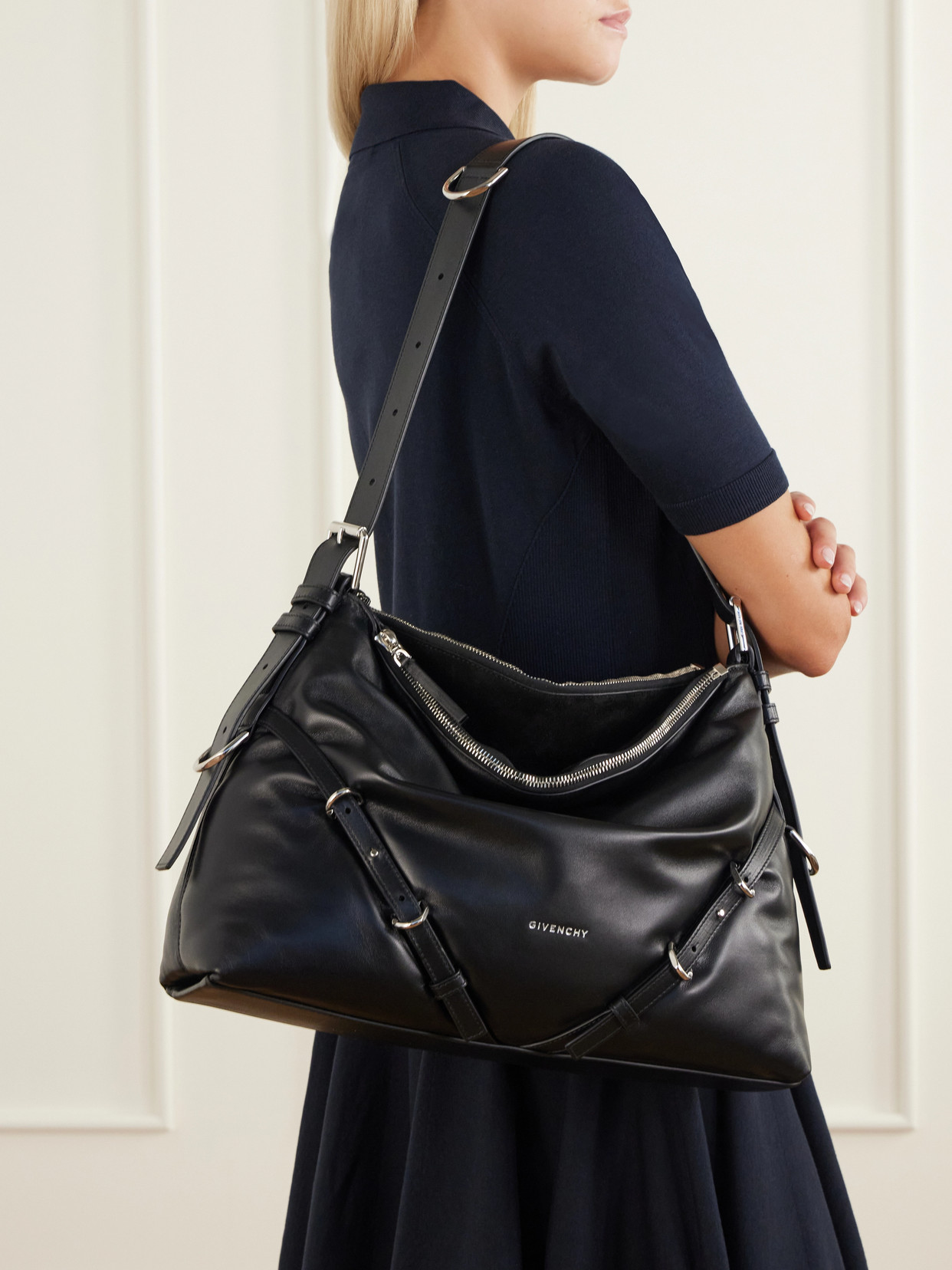 Voyou Bomber Buckle-Detailed Shoulder Bag
