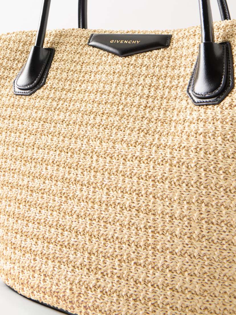Givenchy Antigona Small Leather-trimmed Raffia Tote | Thumbnail 5 Givenchy Antigona Small Leather-trimmed Raffia Tote | Thumbnail 5