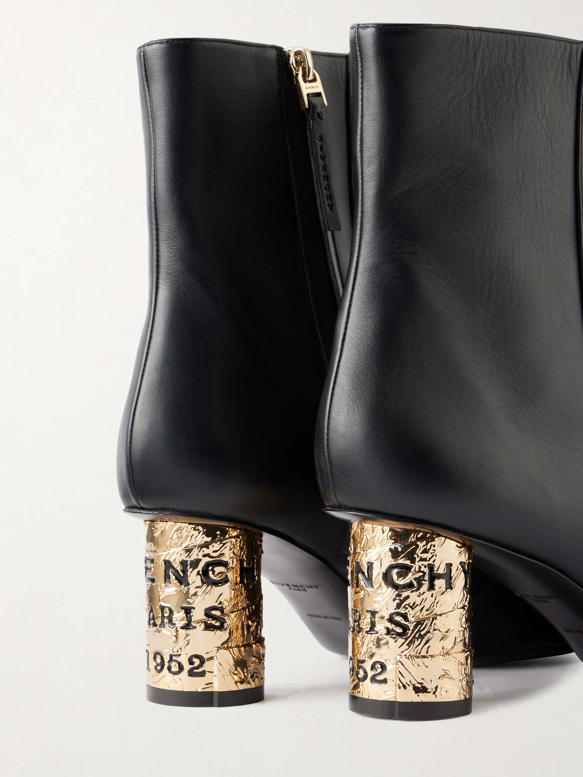 GIVENCHY Tape 65 leather ankle boots | NET-A-PORTER