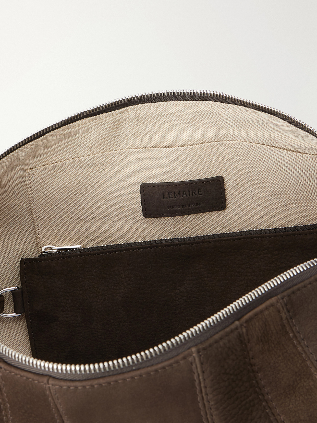 Large Croissant Paneled Shoulder Bag