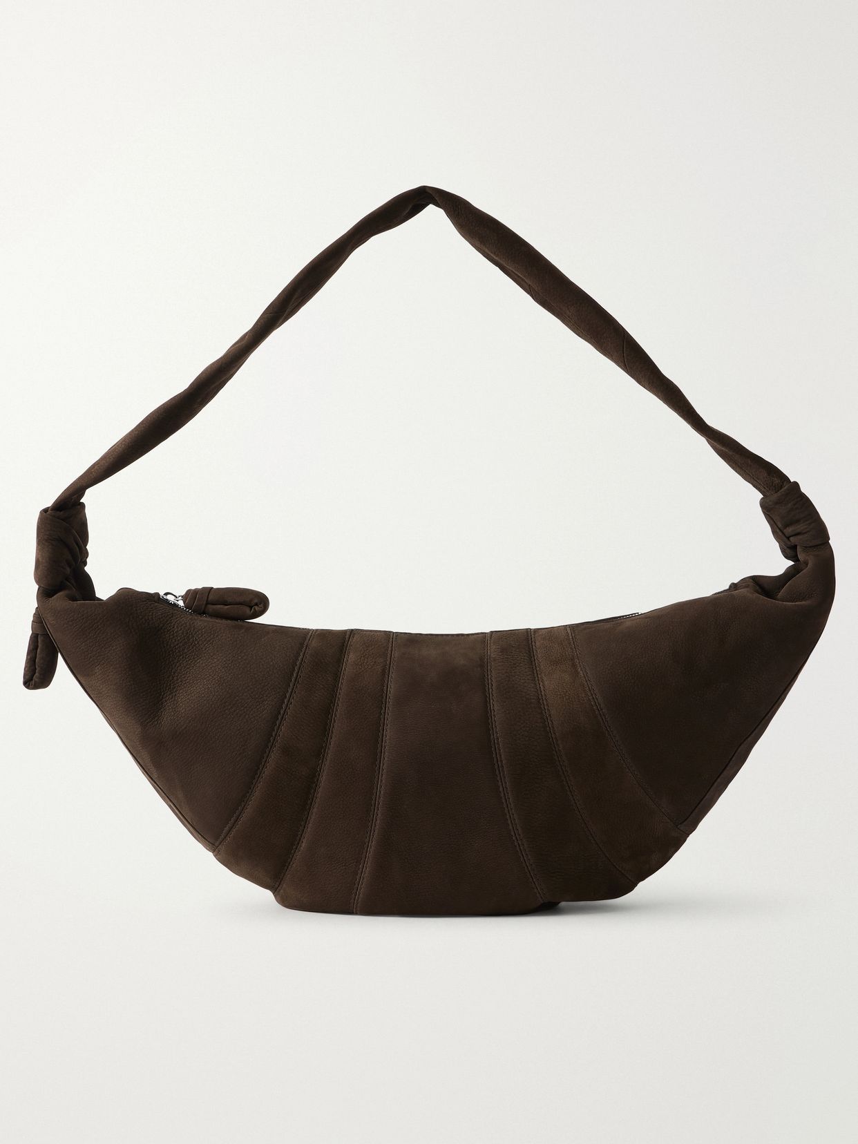 Large Croissant paneled leather shoulder bag