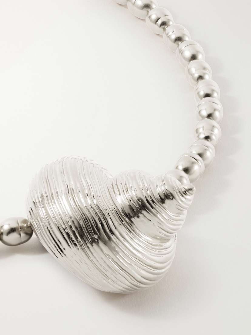 Julietta Mykonos Rhodium-pleated Beaded Necklace | Thumbnail 4 Julietta Mykonos Rhodium-pleated Beaded Necklace | Thumbnail 4