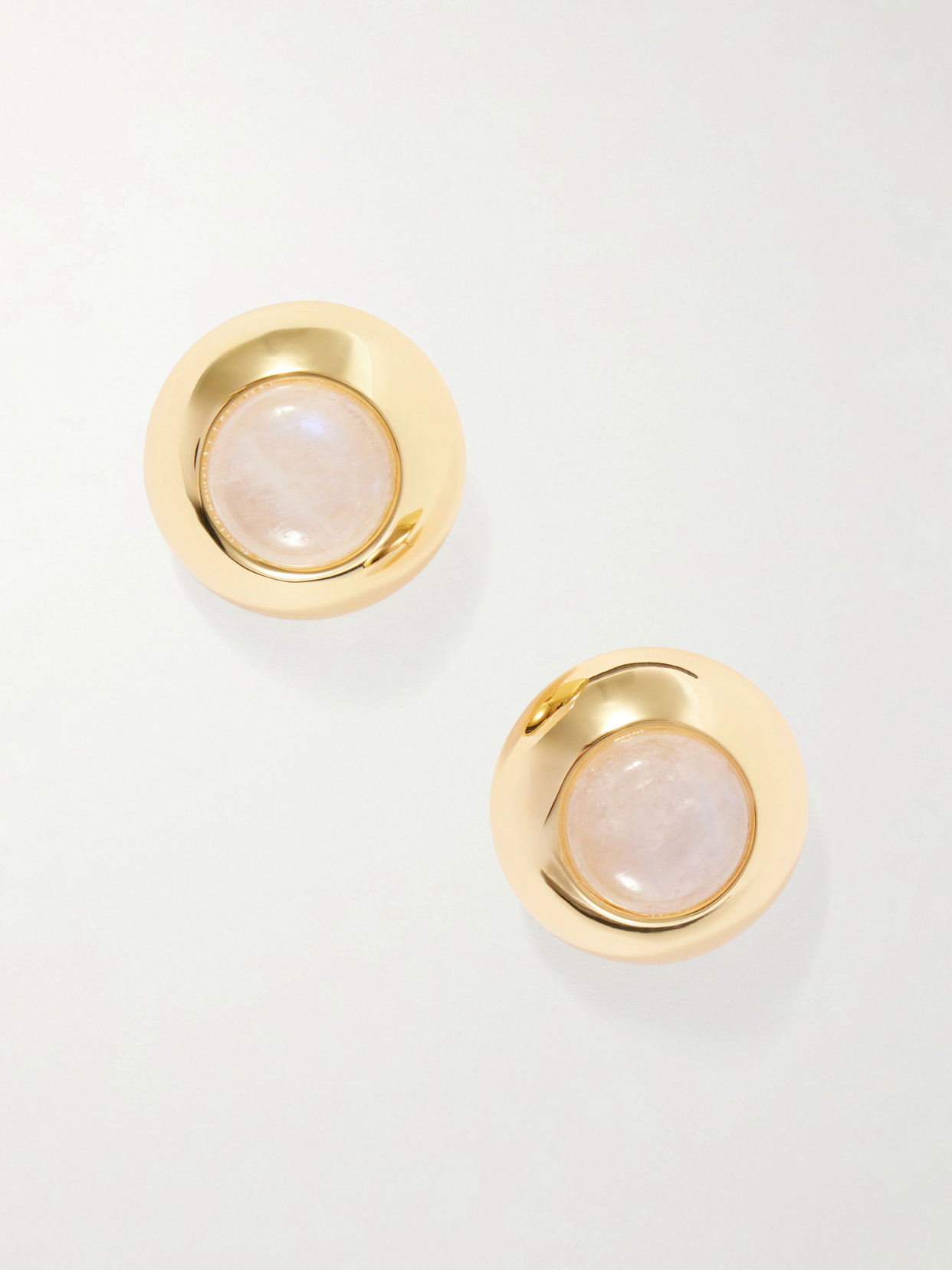 Julietta Gold-plated And Moonstone Earrings In Pattern