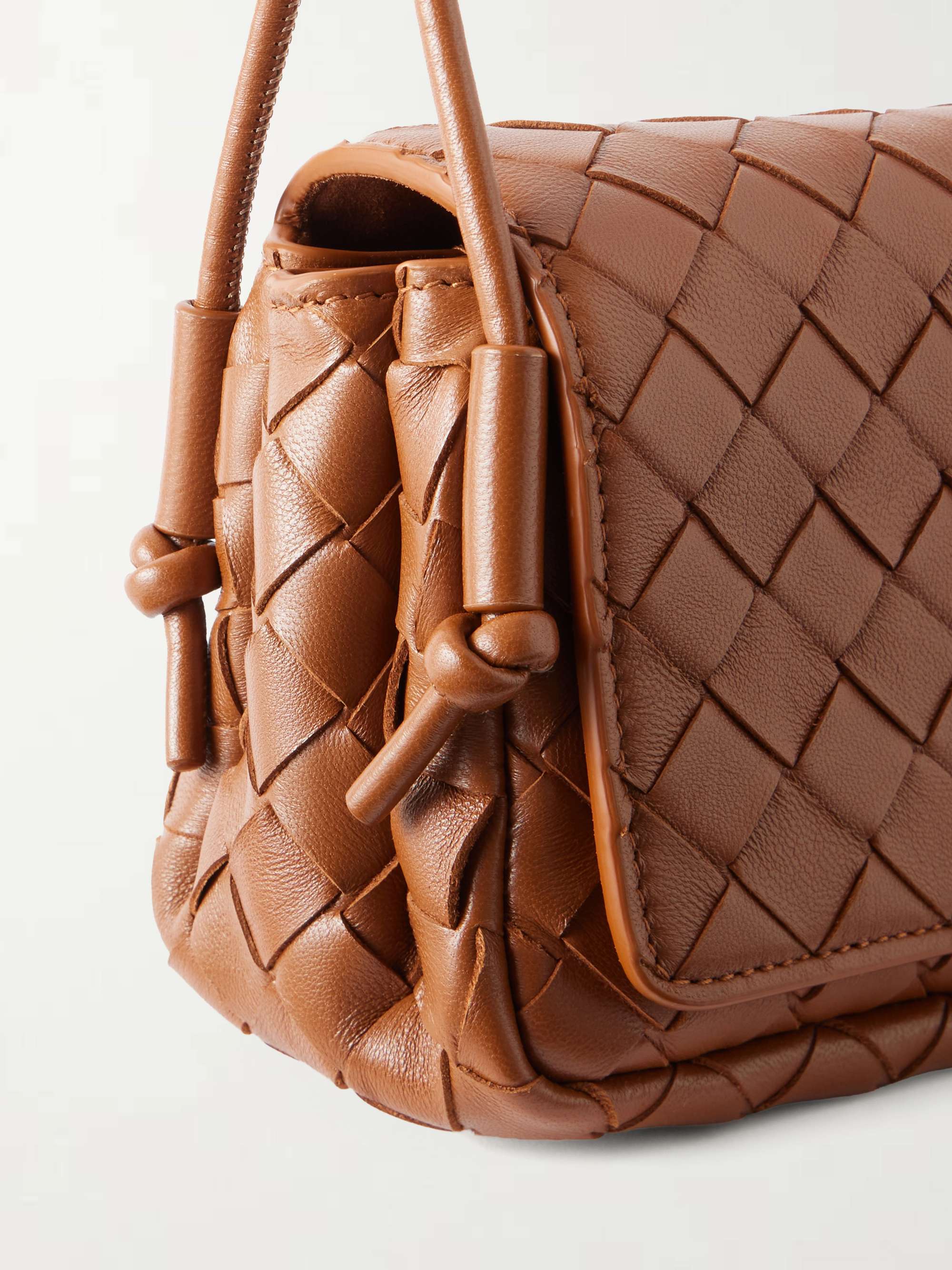 BOTTEGA VENETA Notturno Intrecciato leather shoulder bag | NET-A