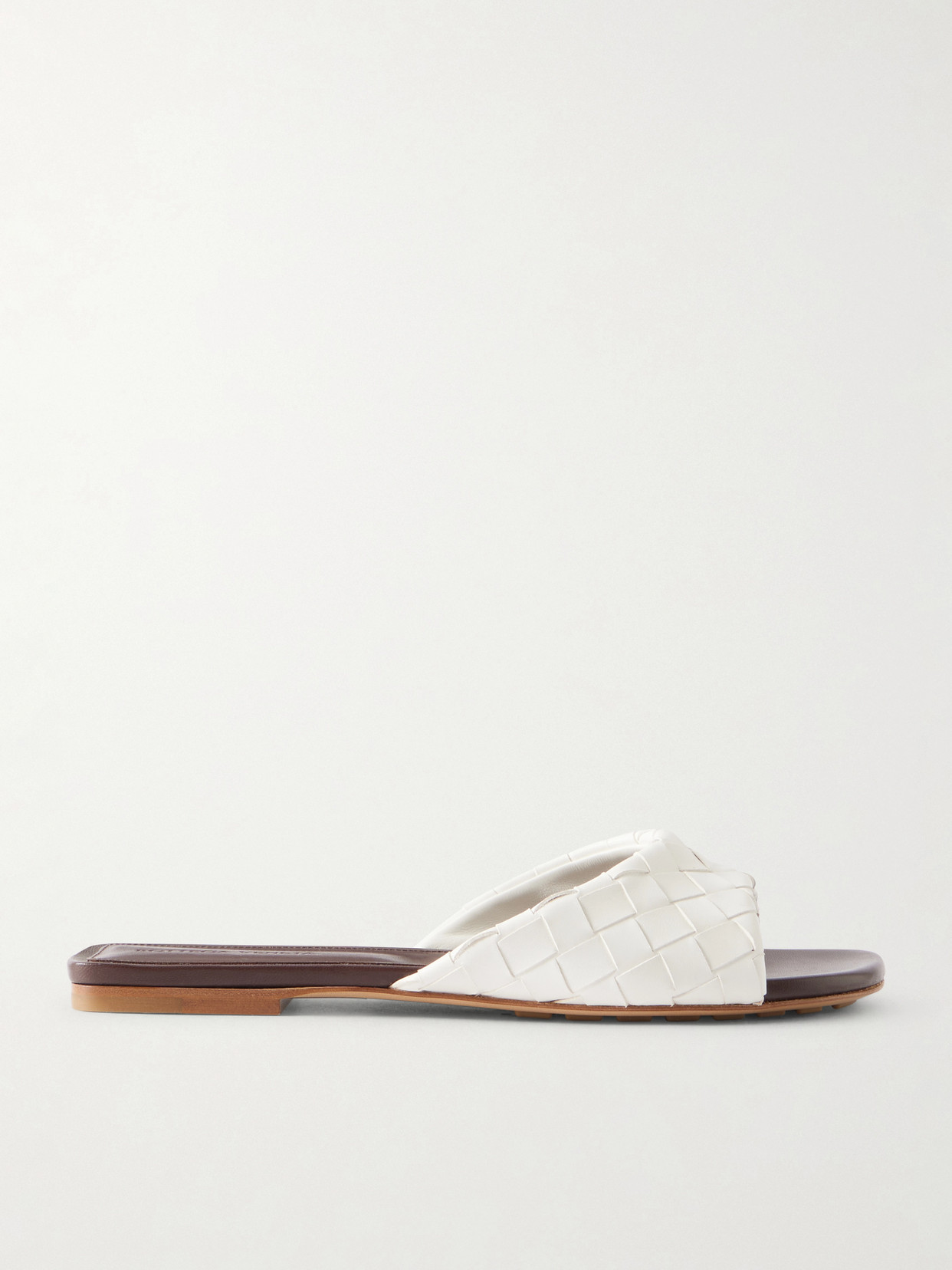 Bottega Veneta - Livia Intrecciato Leather Sandals - White