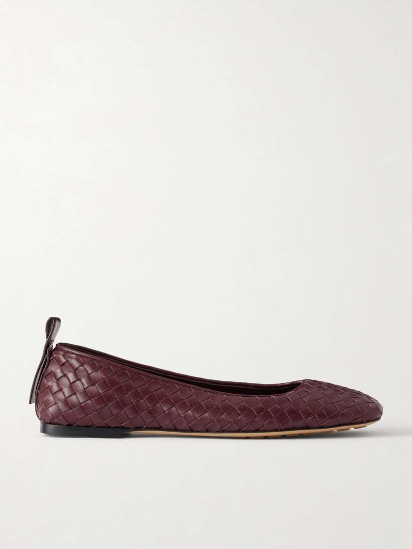 Bottega Veneta Charlotte Intrecciato Leather Ballet Flats