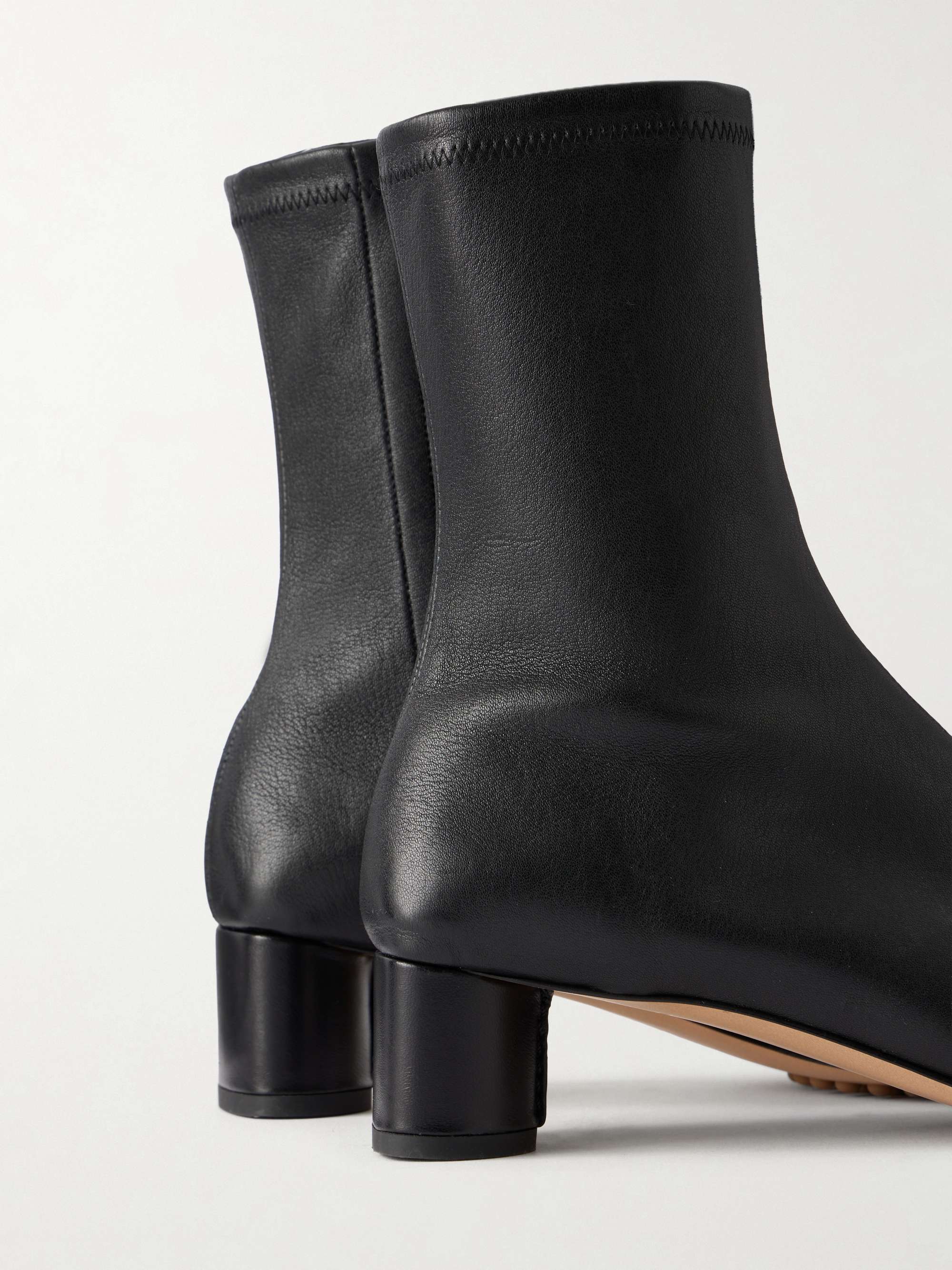 BOTTEGA VENETA Cherry leather ankle boots | NET-A-PORTER