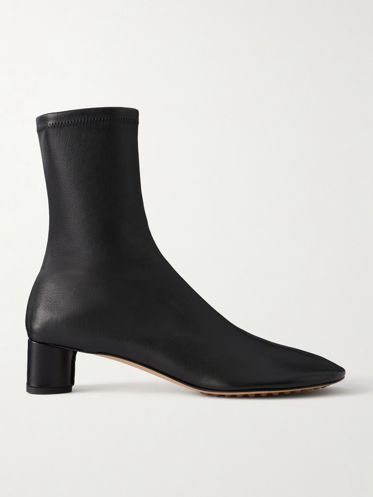 Bottega Veneta - Cherry Leather Ankle Boots - Black