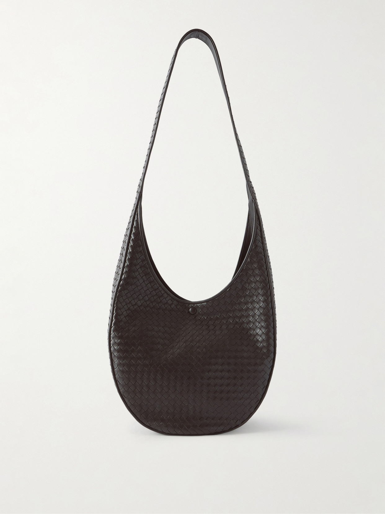 Bottega Veneta - Ovetto Intrecciato Leather Shoulder Bag - Brown