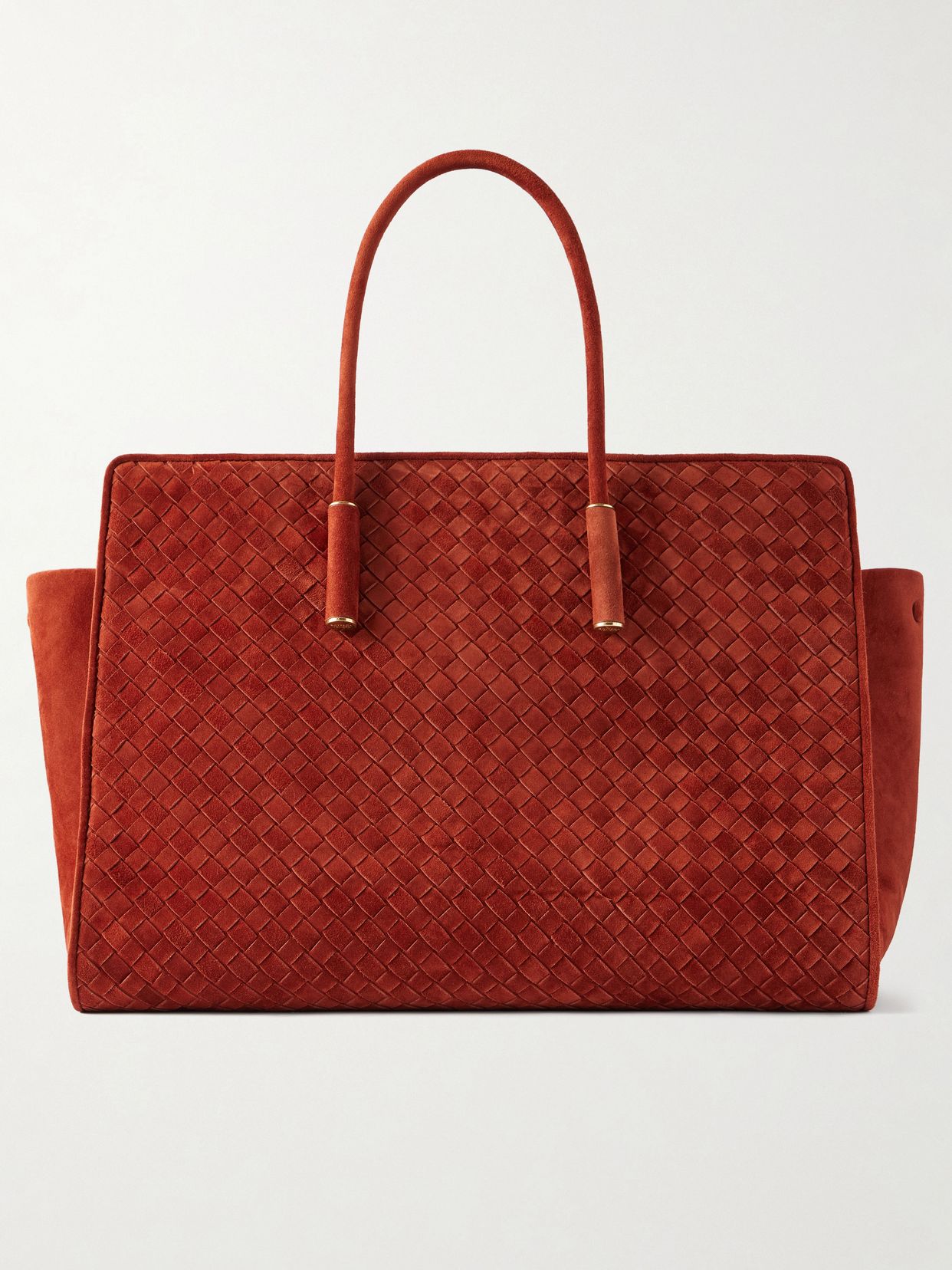 Barbara Medium Intrecciato Suede Tote