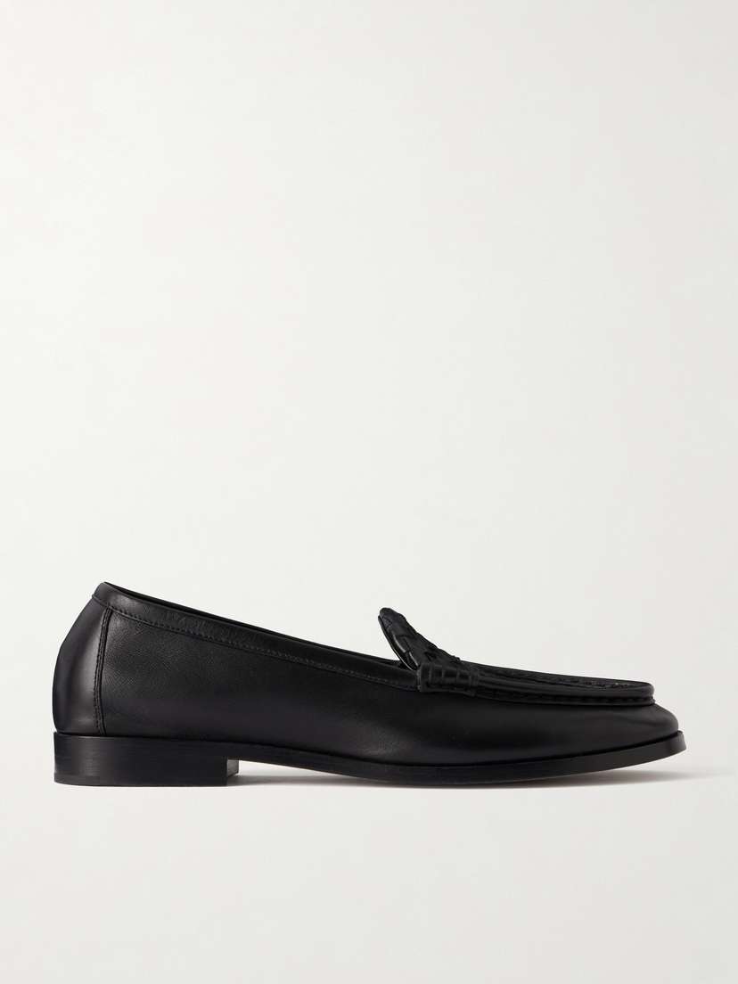 Bottega Veneta Silenzio Leather Loafers