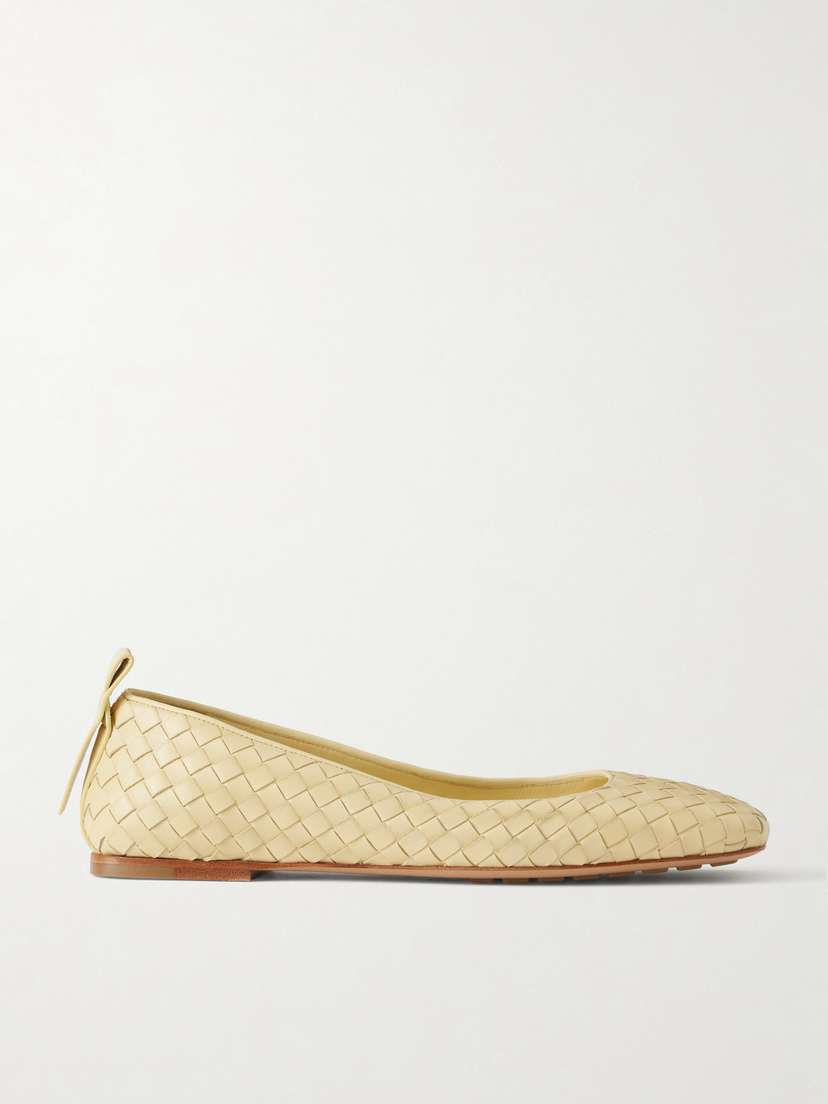Bottega Veneta Charlotte Intrecciato Leather Ballet Flats