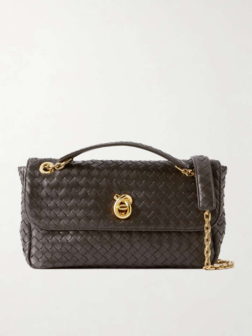 Bottega Veneta Madison Intrecciato Leather Shoulder Bag