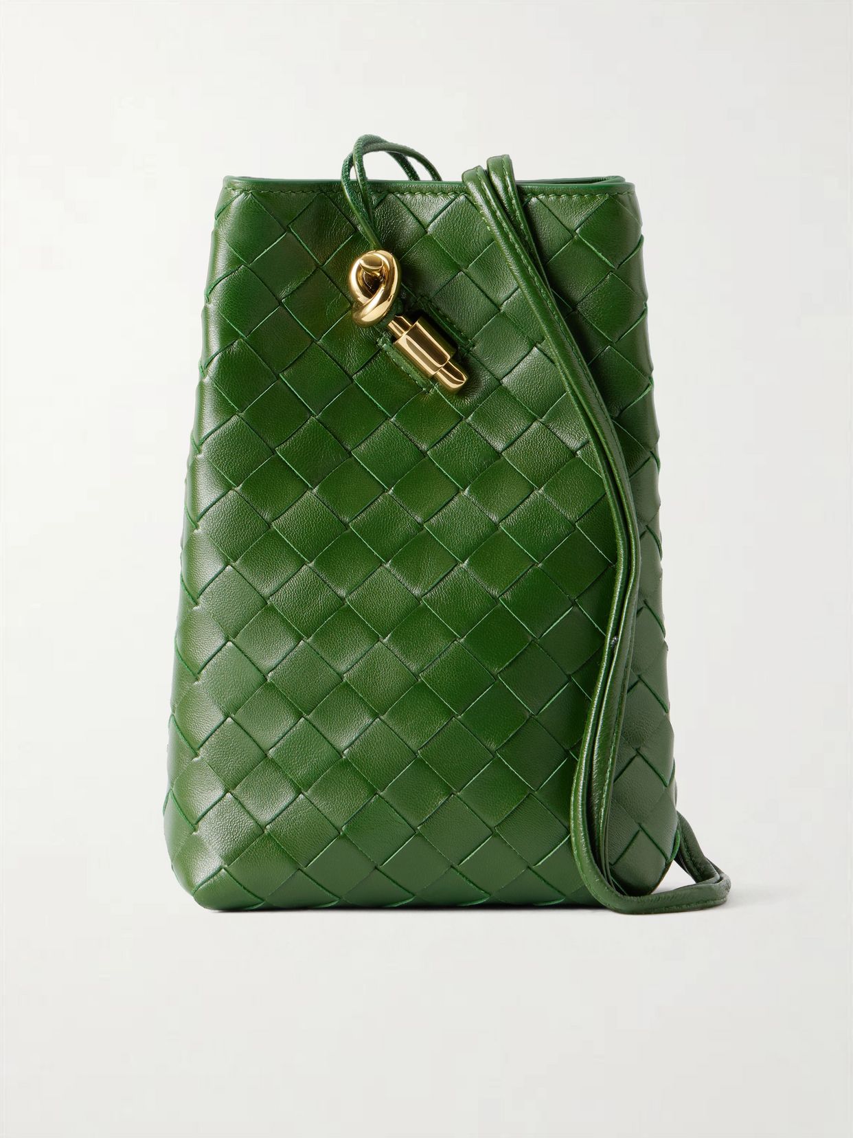 Knot Intrecciato Leather Shoulder Bag