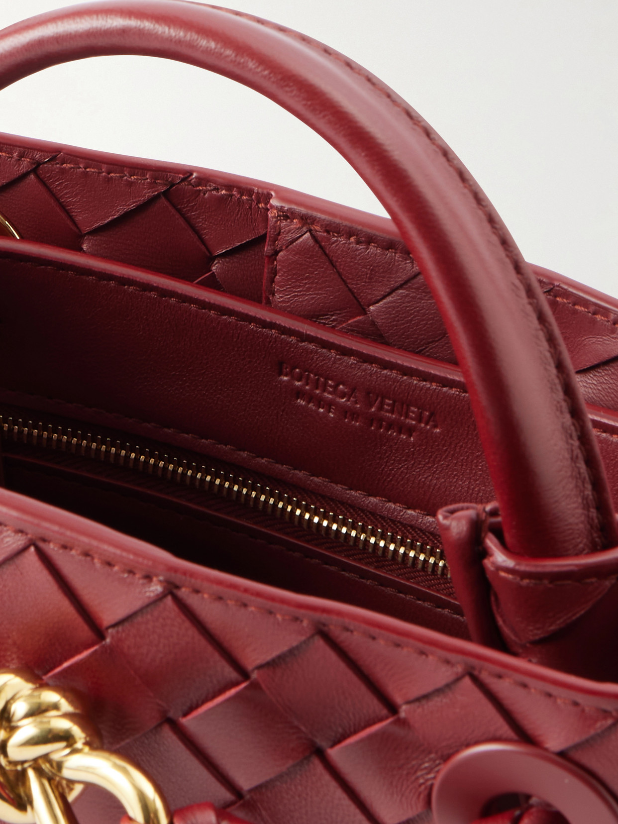 Mini Andiamo Intrecciato Leather Tote