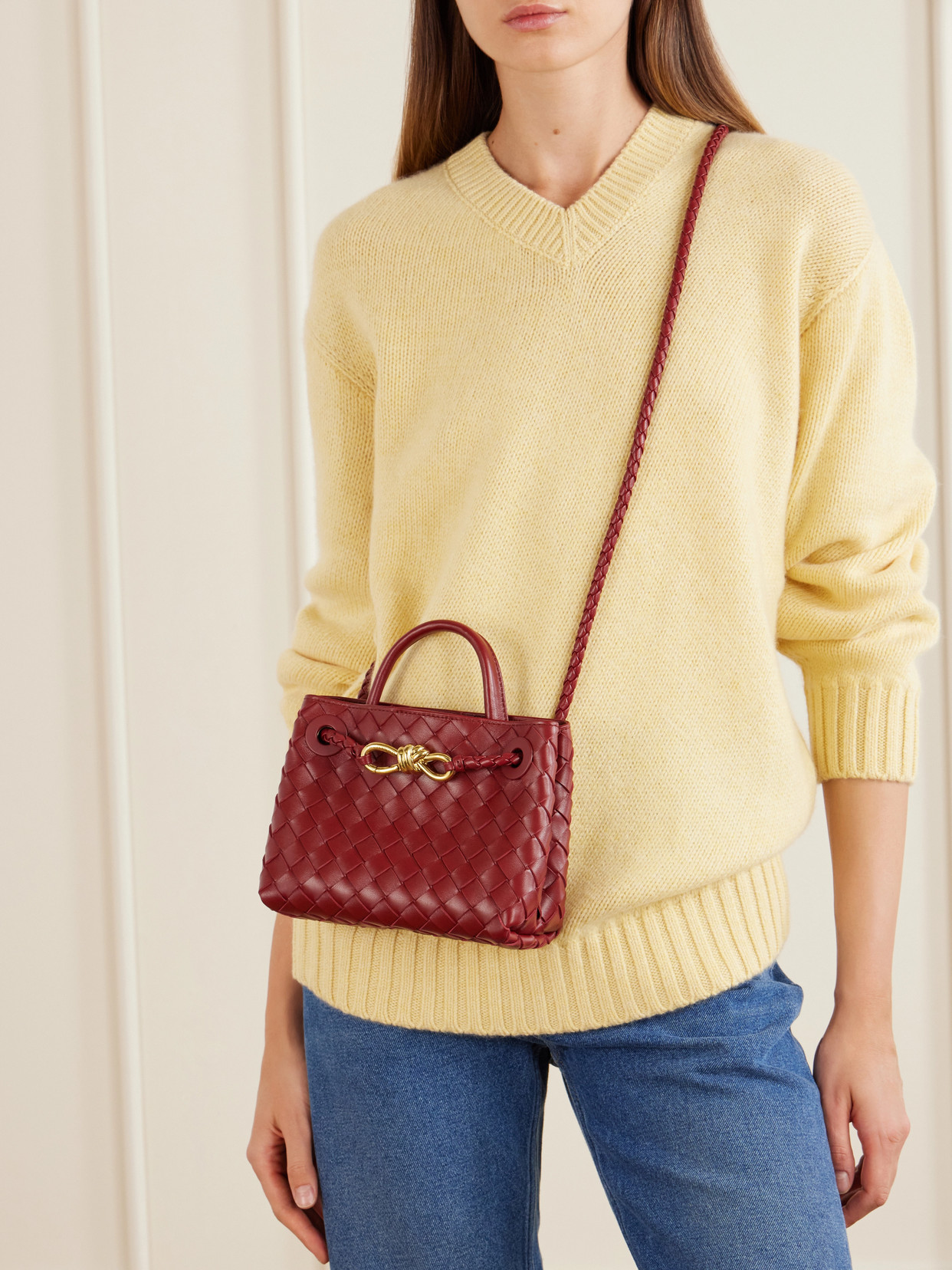 Mini Andiamo Intrecciato Leather Tote