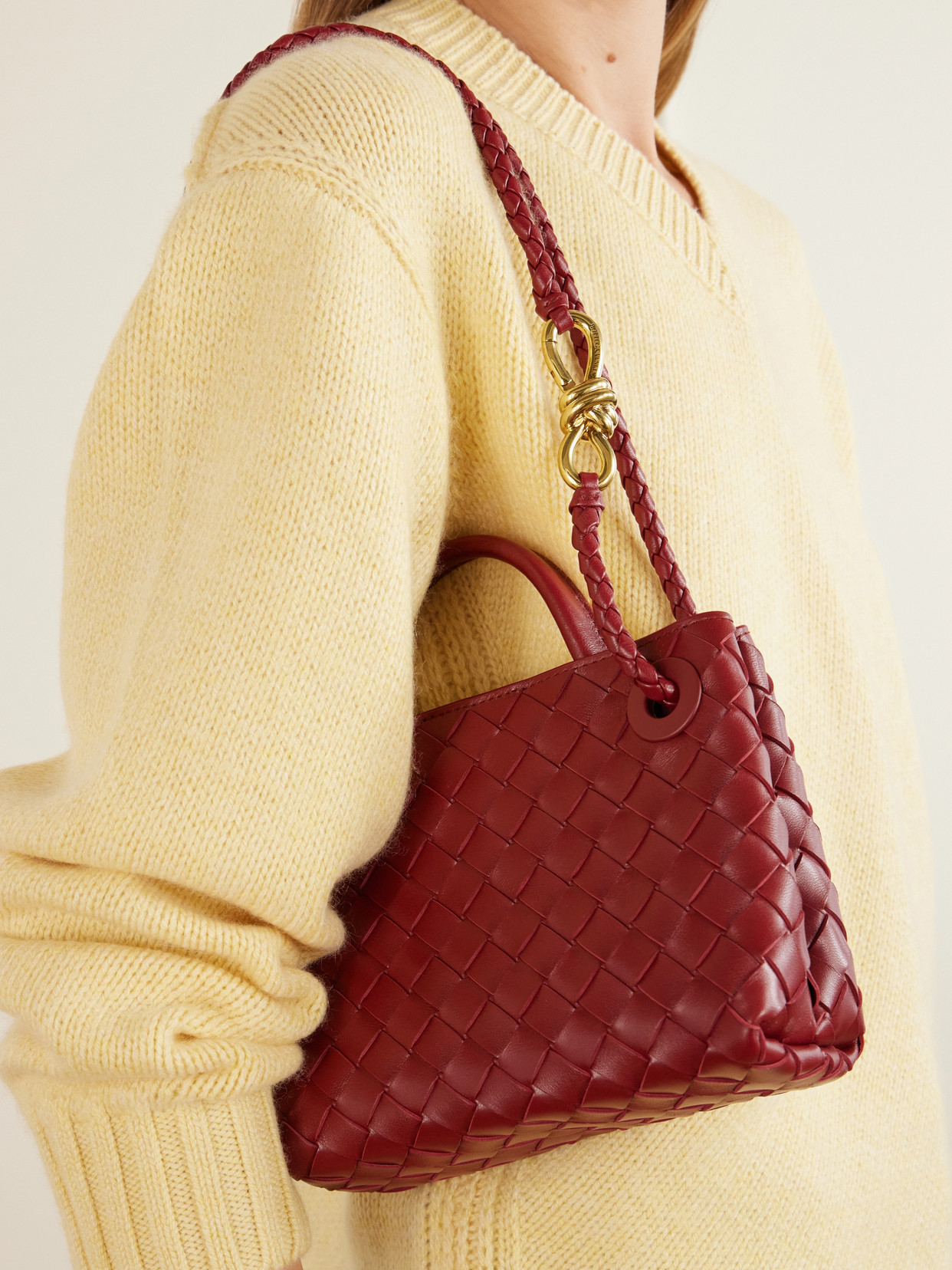 Mini Andiamo Intrecciato Leather Tote