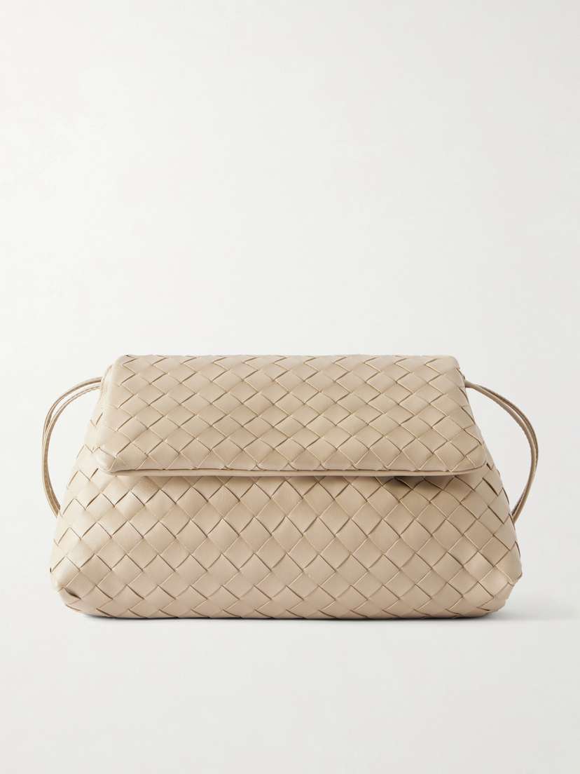 Bottega Veneta Giorno Intrecciato Leather Shoulder Bag