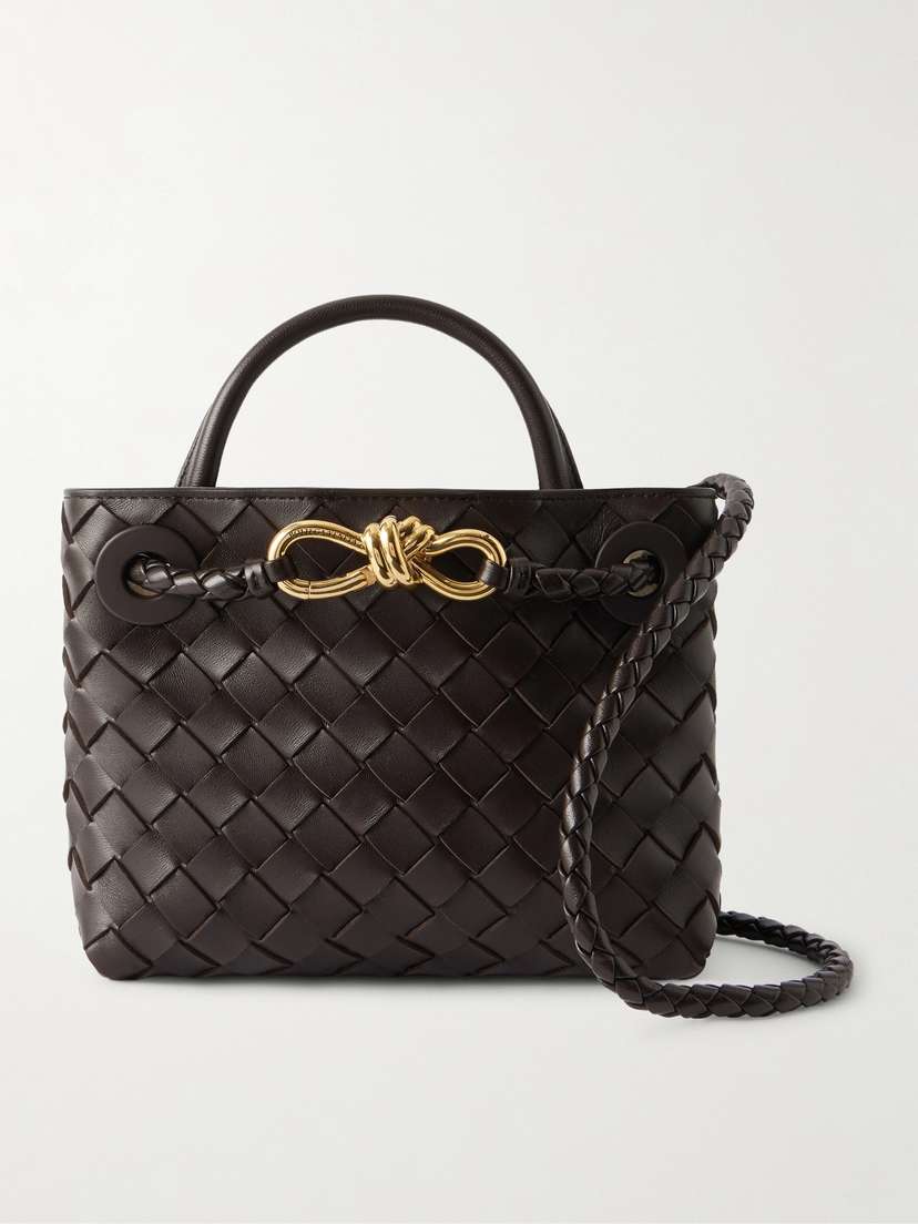 Bottega Veneta Mini Andiamo Intrecciato Leather Tote