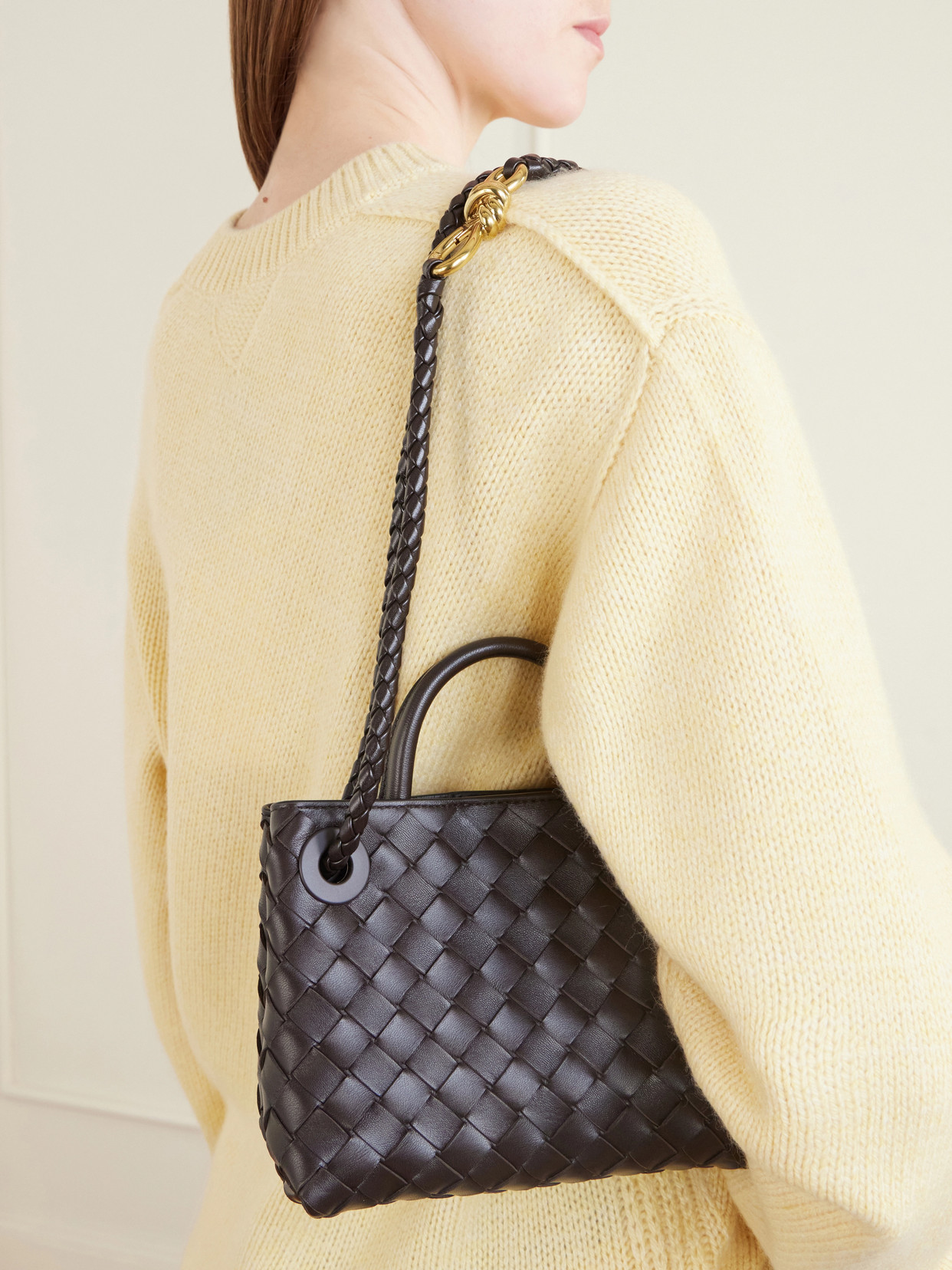 Mini Andiamo Intrecciato Leather Tote