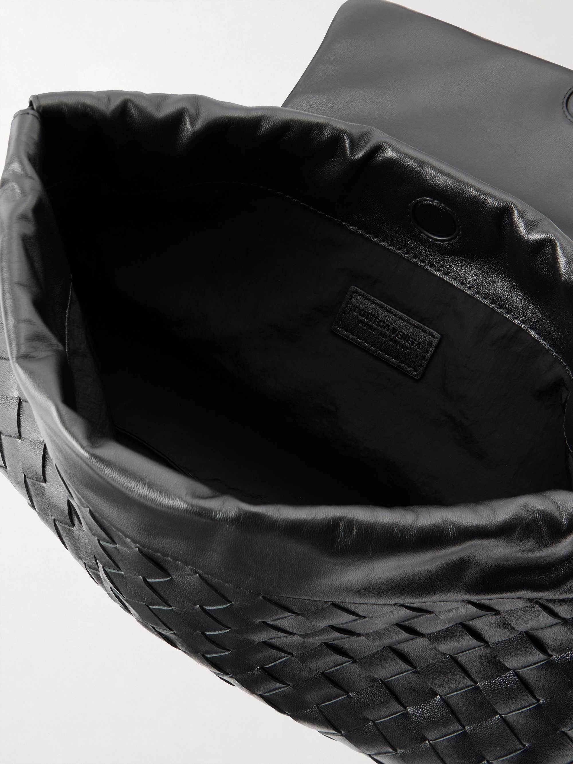 バッグ BOTTEGA VENETA INTRECCIATO LEATHER BAG Black Giorno Intrecciato leather shoulder bag | BOTTEGA VENETA