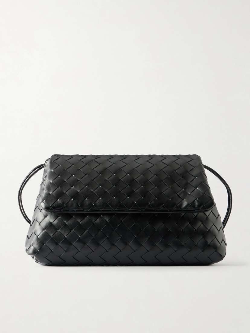 Bottega Veneta Giorno Intrecciato Leather Shoulder Bag